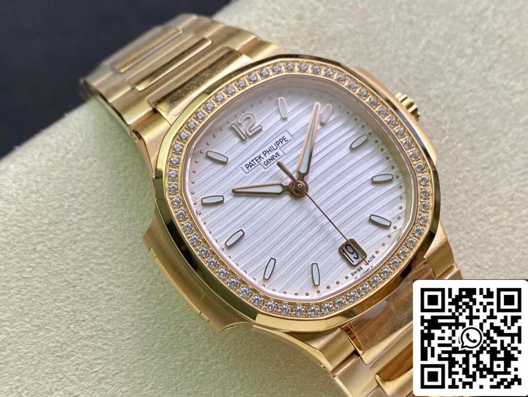 Patek Philippe Nautilus Ladies 7118/1200R-001 1:1 Migliore edizione 3K Factory Oro rosa