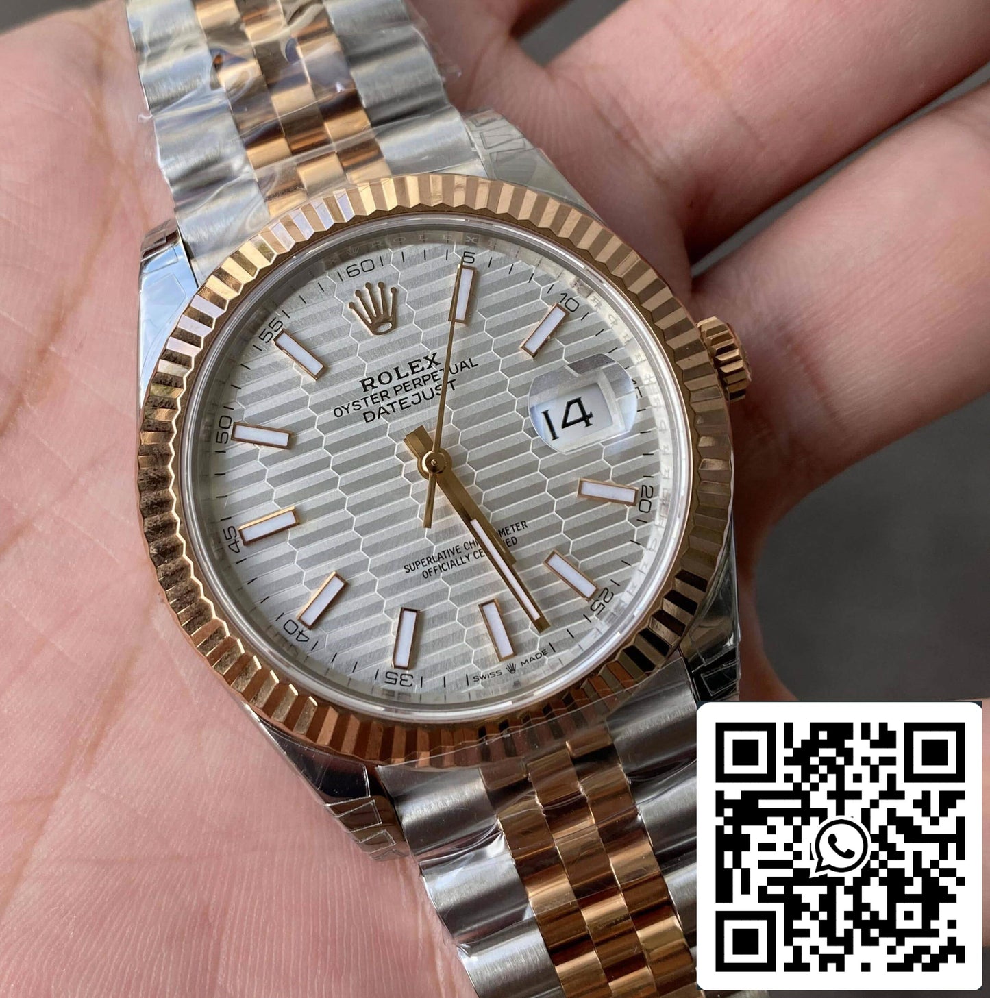 Rolex Datejust M126331-0018 41MM 1:1 Mejor edición VS esfera plateada de fábrica