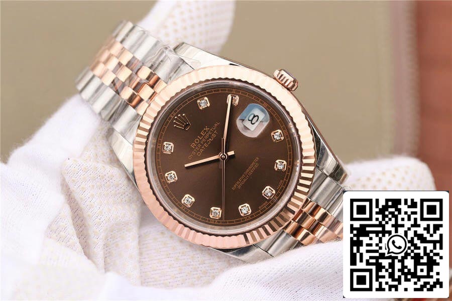 Rolex Datejust M126331-0004 1:1 Mejor edición EW Factory esfera marrón