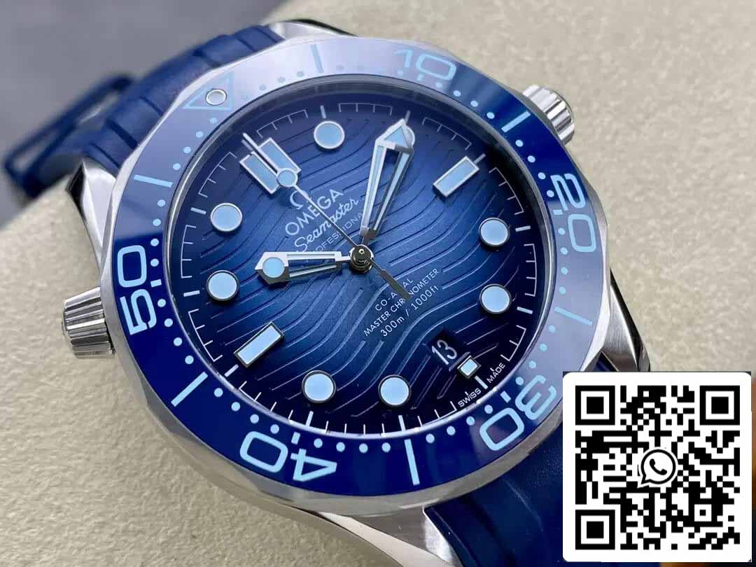 Omega Seamaster Diver 300M 210.32.42.20.03.002 Summer Blue  1:1 Best Edition VS Factory Rubber Strap