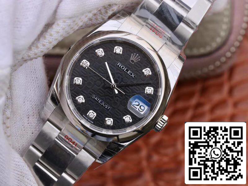 Rolex DateJust 116200 DJ Factory 1:1 Best Edition Swiss ETA2836 Quadrante computer nero