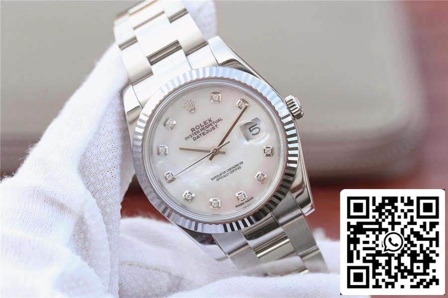 Rolex Datejust M126334-0019 1:1 Best Edition EW Factory quadrante bianco in madreperla