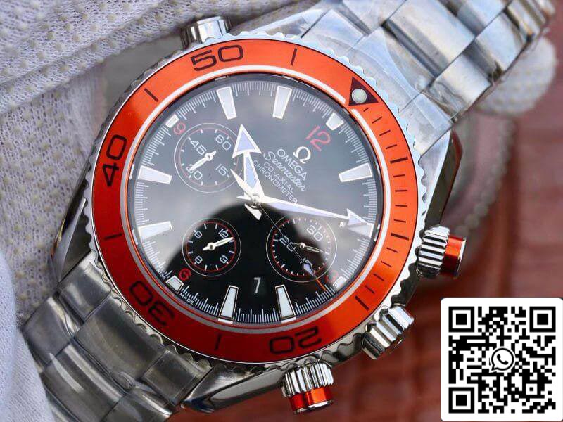 Omega Seamaster Planet Ocean 232.30.46.51.01.002 1:1 Best Edition svizzero ETA7750 quadrante nero con indicatore arancione