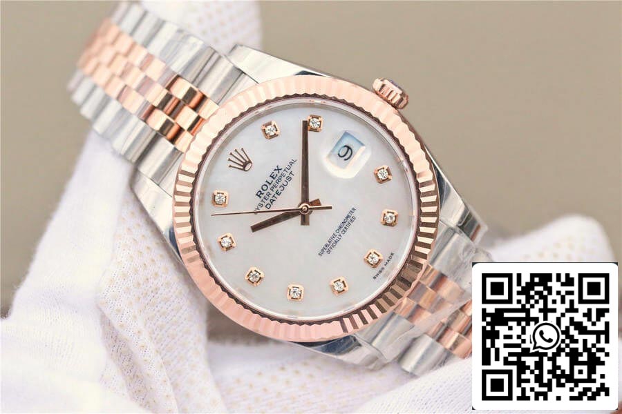 Rolex Datejust M126331-0014 1:1 Best Edition EW Factory Rose Gold Mother-Of-Pearl Dial