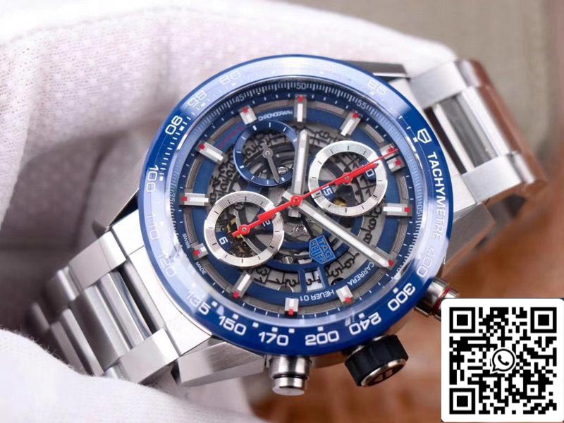 Tag Heuer Carrera Calibre Heuer 01 CAR201T.BA0766 Cronógrafo 1:1 Mejor Edición XF Factory Esfera Azul Calibre Suizo 01