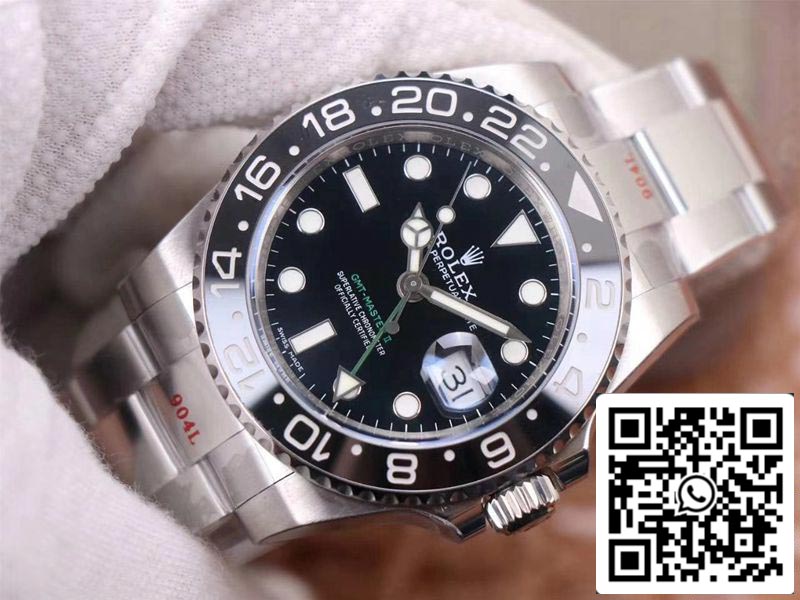 Rolex GMT Master II 116710LN-78200 1:1 Mejor edición Noob Factory V11 esfera negra suiza ETA3186