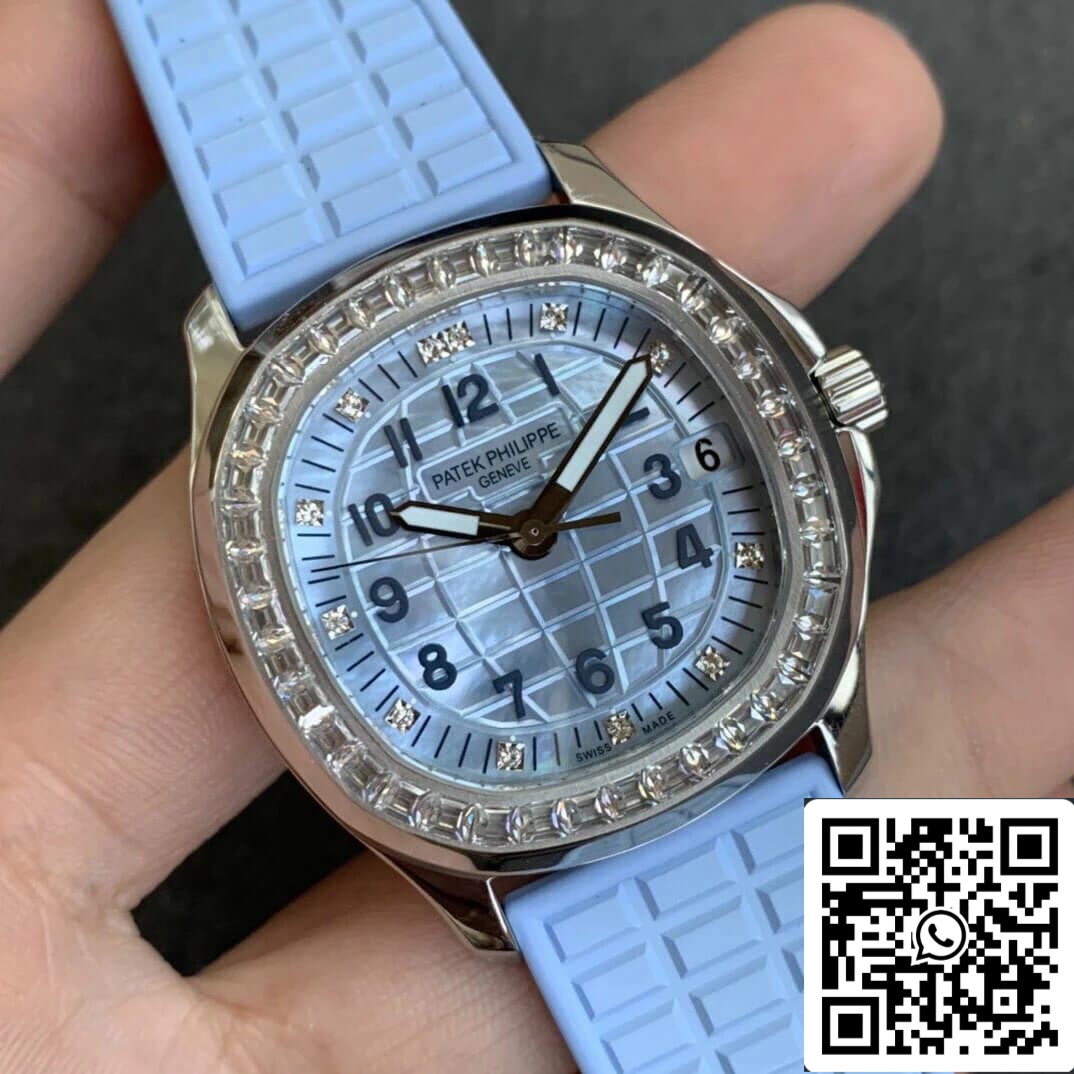 Patek Philippe Aquanaut 5072G-001 1:1 Best Edition PPF Factory 18k White Gold Light Blue Dial