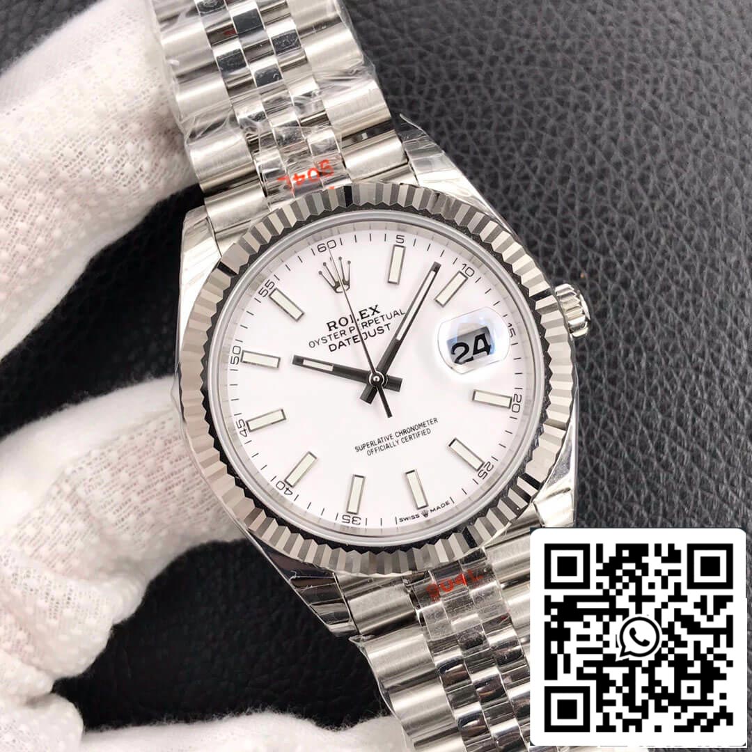 Rolex Datejust M126334-0010 1:1 Mejor edición EW Factory esfera blanca