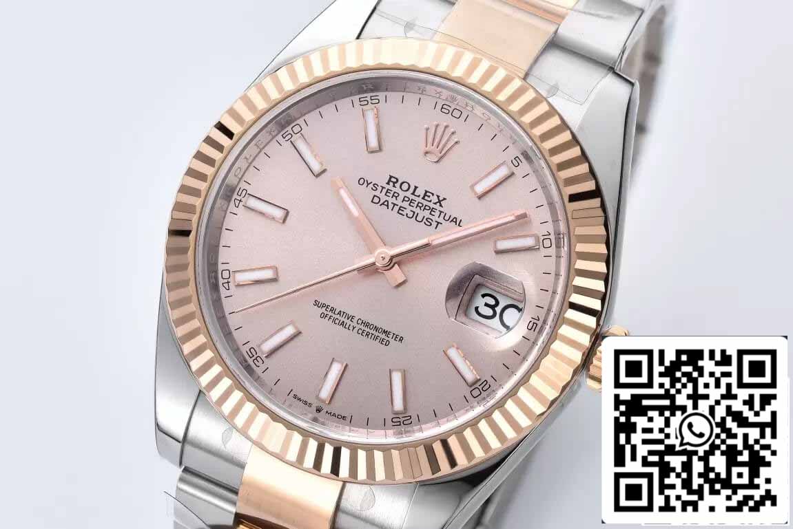 Rolex Datejust 41MM M126331-0009 1:1 Best Edition Clean Factory Oro rosa