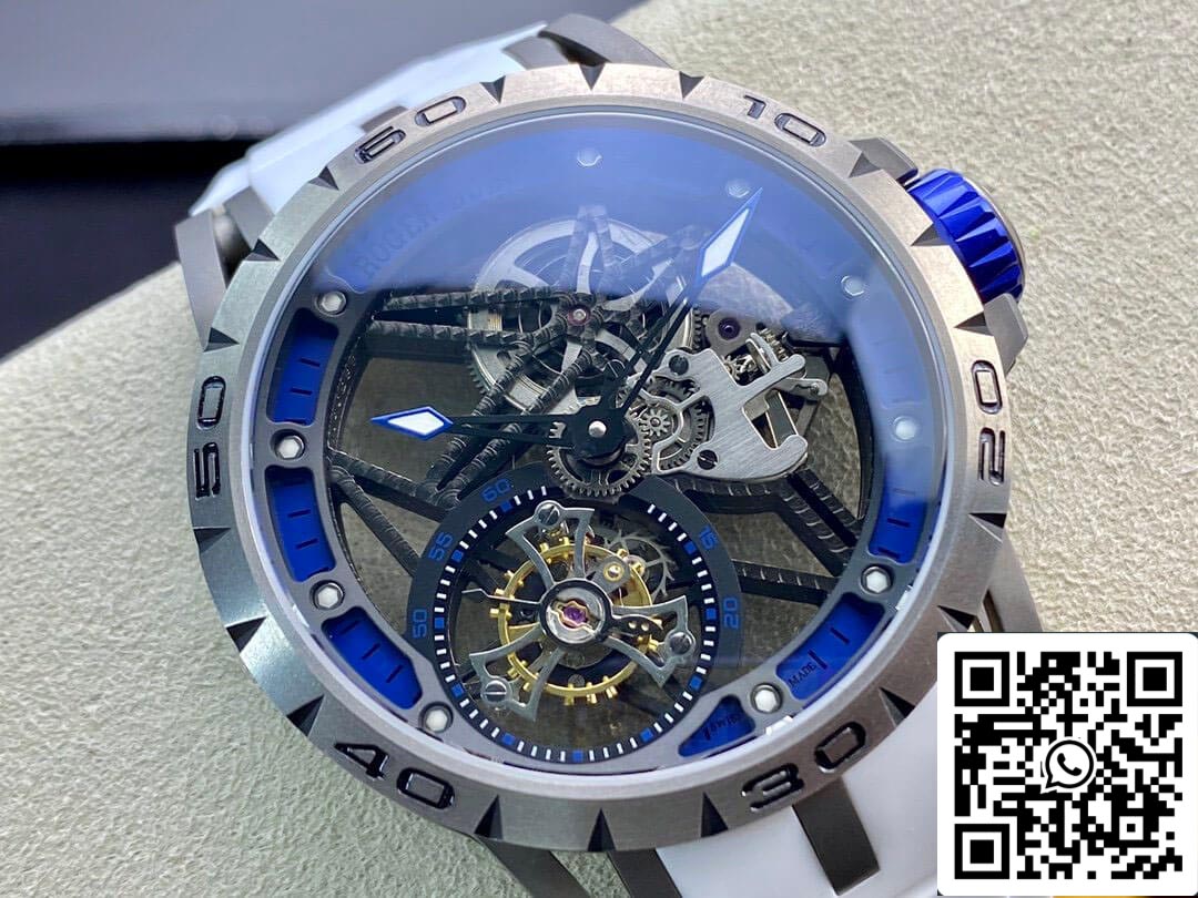 Roger Dubuis Excalibur RDDBEX0479 1: 1 Best Edition BBR Factory Tourbillon cinturino in caucciù