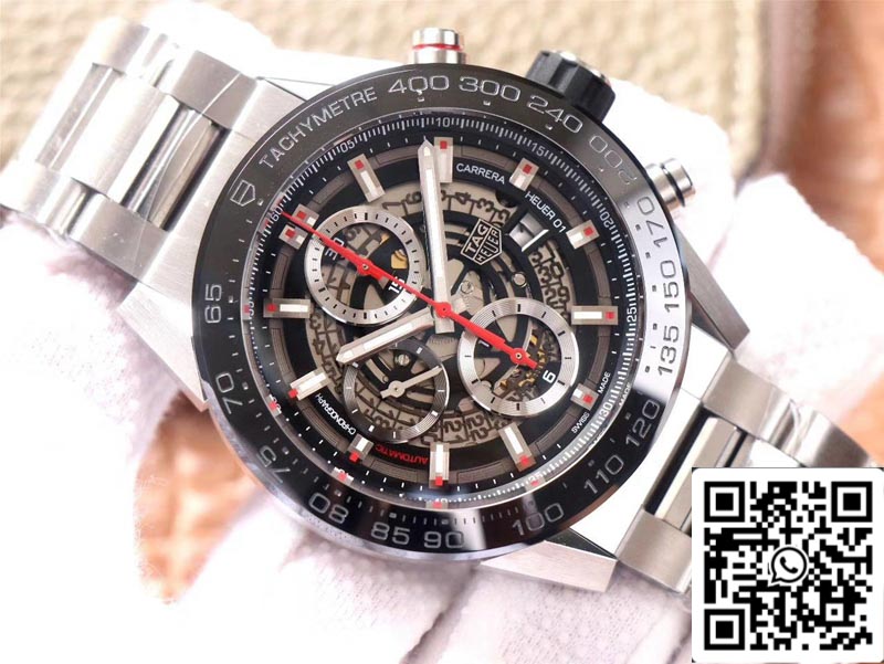 TAG Heuer Carrera CAR2A1W.BA0703 1:1 Mejor Edición XF Factory Esfera Negra Suiza HEUER 01