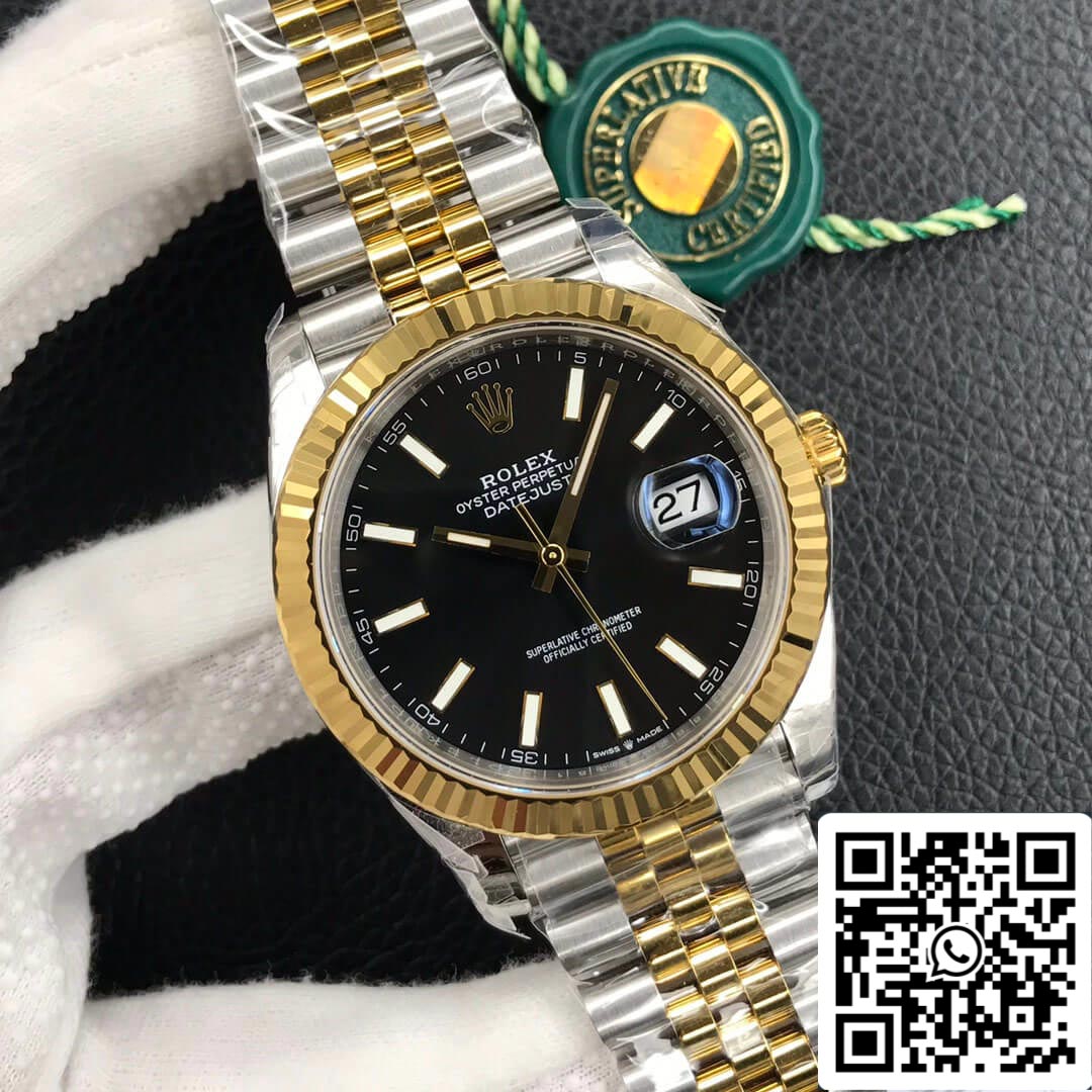 Rolex Datejust M126333-0014 41 mm Correa Jubilee VS Acero inoxidable de fábrica