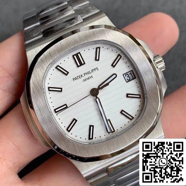 Patek Philippe Nautilus 5711/1A-011 1:1 Best Edition PPF Factory V4 White Dial Swiss ETA324