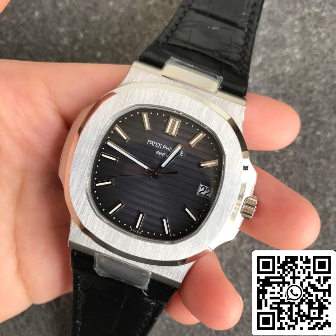 Patek Philippe Nautilus 5711G 1:1 Mejor Edición PPF Factory V4 Esfera Negra Suizo ETA324