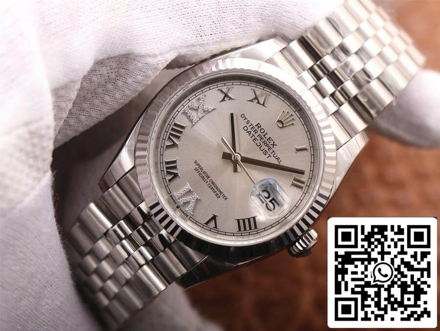 Rolex Datejust M126234-0029 1:1 Mejor edición EW Factory esfera plateada