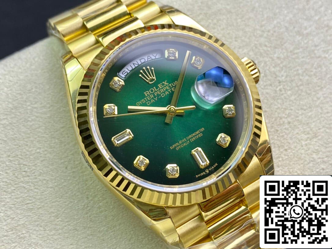 Rolex Day Date M128238-0069 1:1 Best Edition EW Factory Green Dial Swiss ETA3255