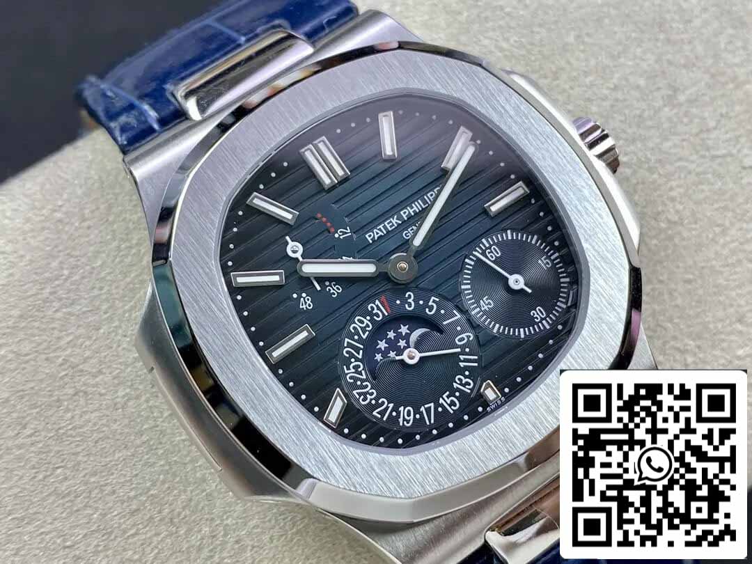 Patek Philippe Nautilus 5712 1:1 Mejor edición GR Factory Correa de cuero azul