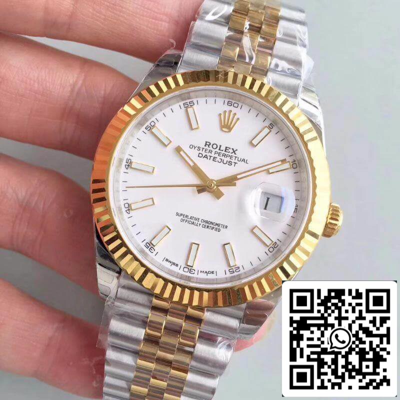 Rolex Datejust M126333-0016 EW Factory Relojes mecánicos 1:1 Mejor edición suizo ETA3255 esfera blanca