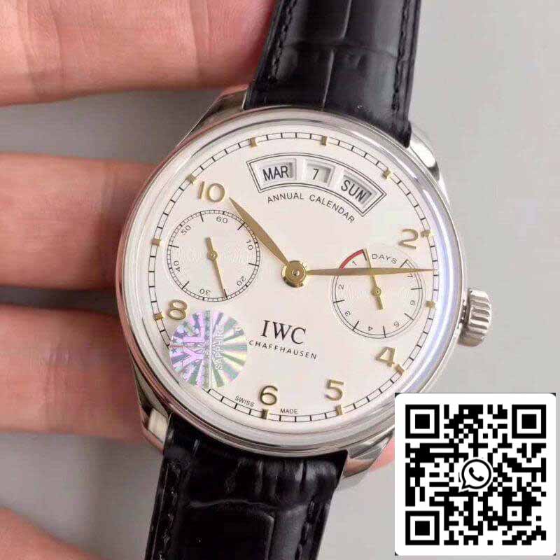 Calendario annuale IWC Portugieser IW503501 YL Factory 1:1 Best Edition svizzero ETA52850 quadrante bianco