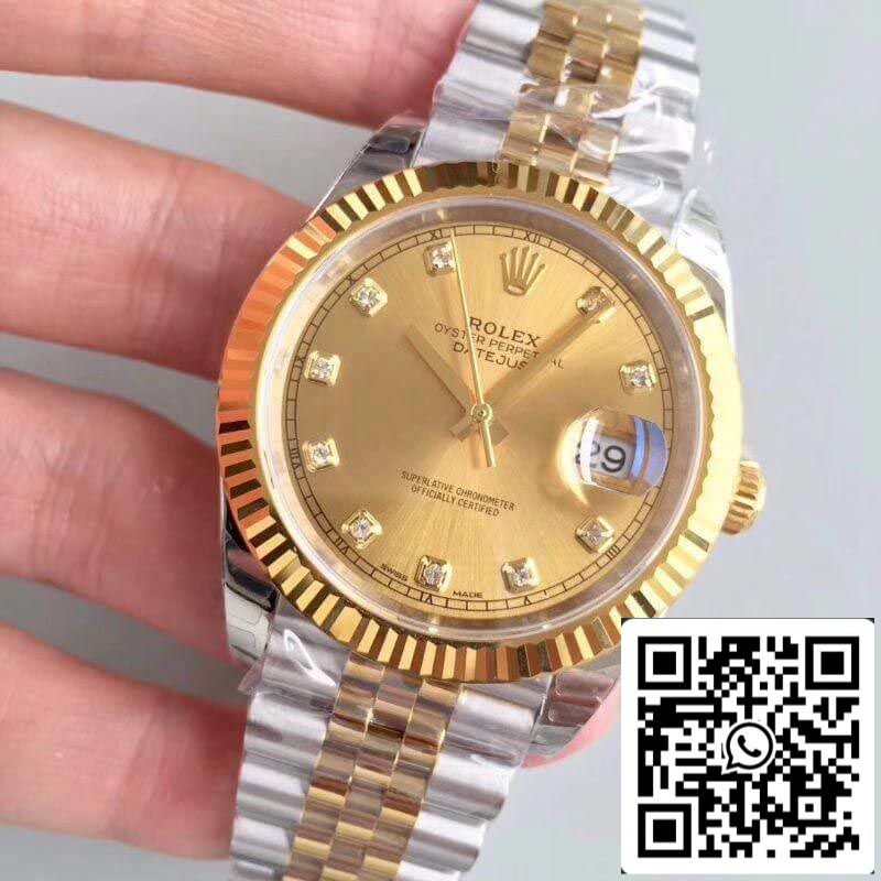 Rolex Datejust II M126333-0012 EW Factory 1:1 Mejor edición Swiss ETA3255 Acero inoxidable 410L y pulsera de oro amarillo de 18 quilates