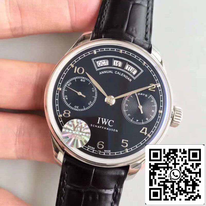 Calendario annuale IWC Portugieser IW503502 YL Factory 1:1 Best Edition svizzero ETA52850 quadrante nero