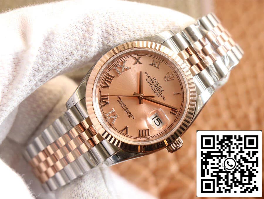 Rolex Datejust M126231-0027 1:1 Best Edition EW Factory in oro rosa