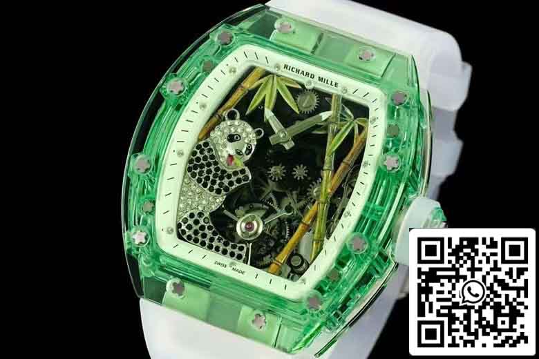 Richard Mille RM26-01 Tourbillon Migliore edizione 1: 1 Custodia trasparente verde fabbrica RM