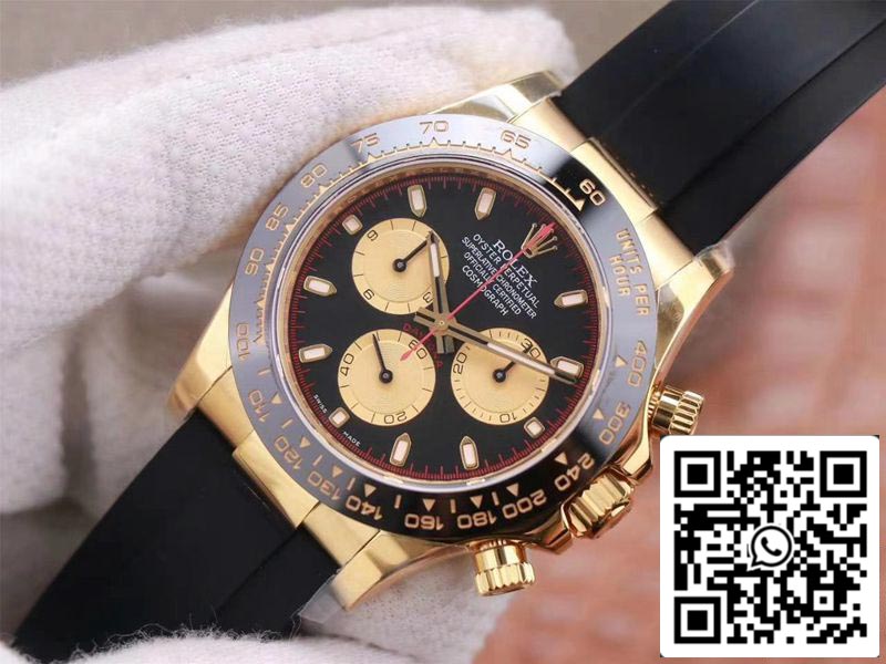 Rolex Daytona M116518LN-0047 1:1 Best Edition Noob Factory quadrante nero svizzero ETA4130