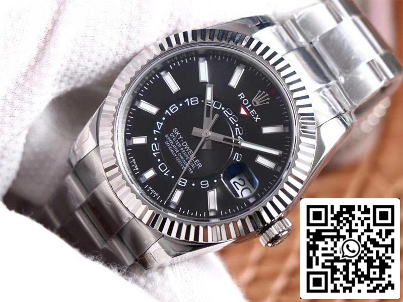 Rolex Sky Dweller M326934-0005 Mejor edición 1:1 Noob Factory esfera negra