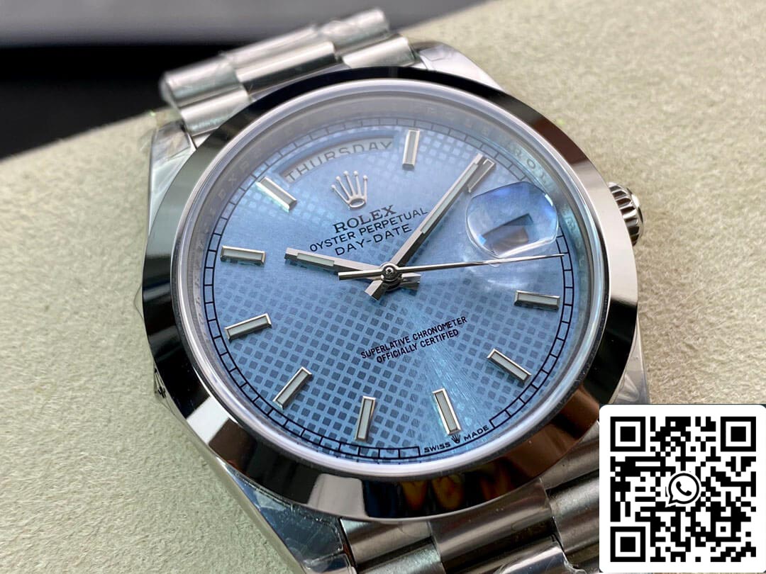 Rolex Day Date M228206-0004 1:1 Mejor Edición EW Factory Esfera Azul Claro