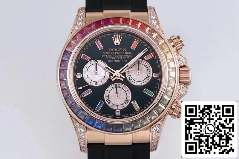 Rolex Daytona 116595RBOW 1:1 Mejor Edición BL Factory Oro Rosa Suizo ETA4130