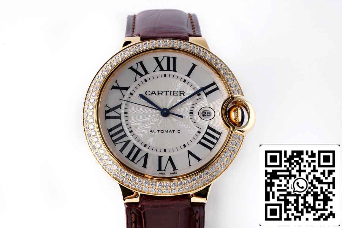 Réplica Ballon Bleu De Cartier 42MM WE9007Z3 AF Caja de fábrica en oro amarillo