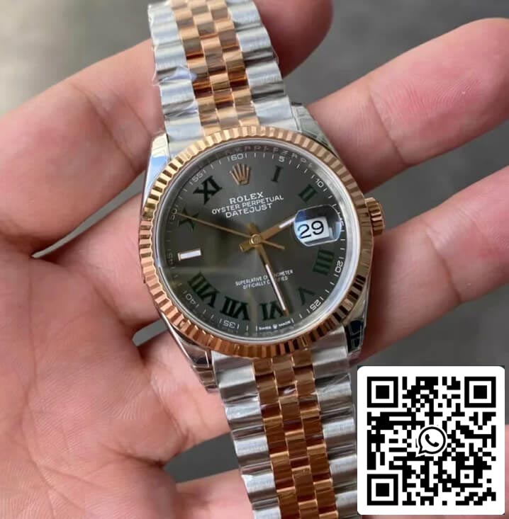 Rolex Datejust M126231-0029 36MM 1:1 Best Edition VS quadrante grigio di fabbrica