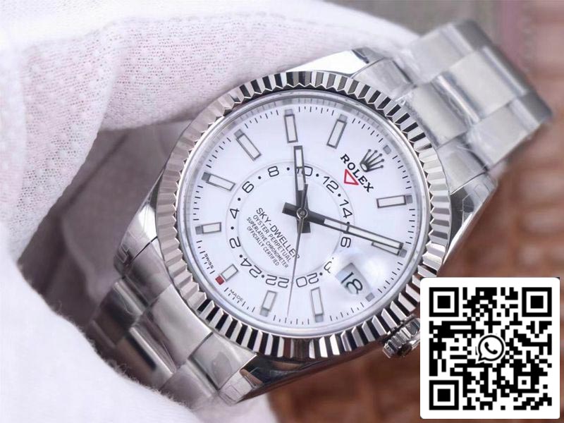 Rolex Sky Dweller M326934-0001 Migliore edizione 1:1 Noob Factory quadrante bianco