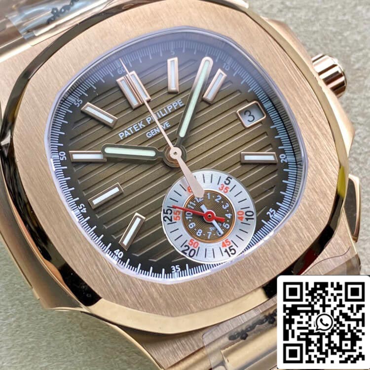 Patek Philippe Nautilus 5980-1R 1:1 Migliore edizione 3K Factory V2 Oro rosa