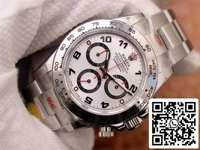 Rolex Daytona Cosmograph 116509-78599 1:1 Mejor Edición Noob Factory Esfera Blanca Suiza ETA4130