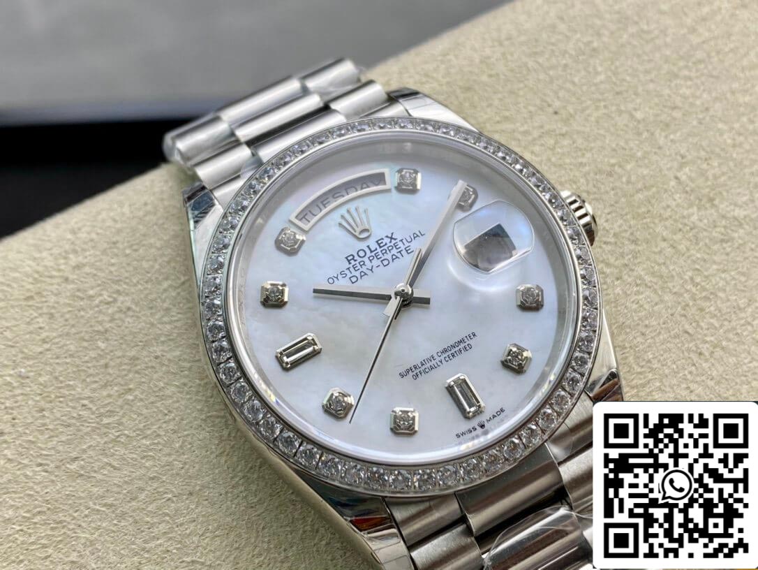 Rolex Day Date 128396TBR-0005 1:1 Best Edition EW Factory Fritillary Dial