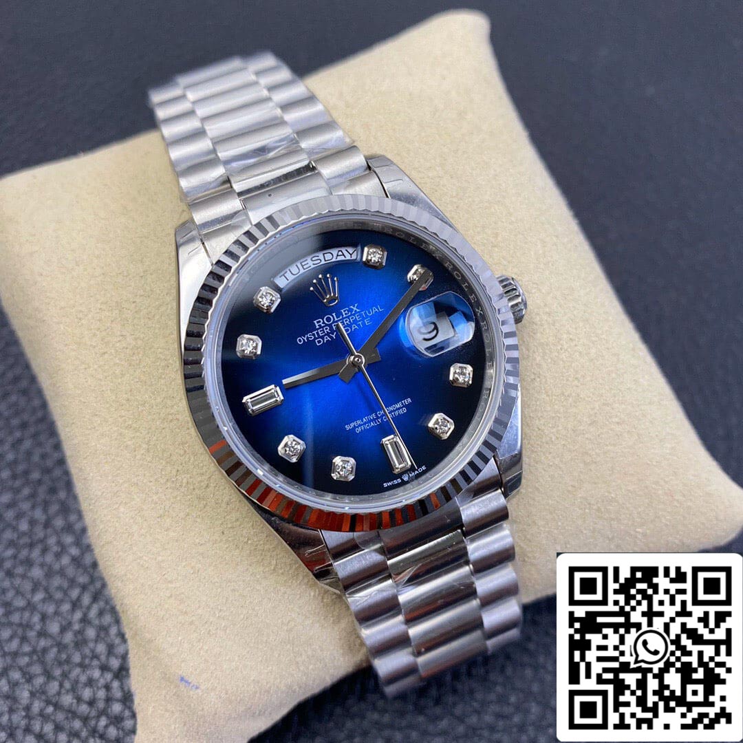 Rolex Day Date M128239-0023 Quadrante blu sfumato 1:1 Best Edition EW Factory