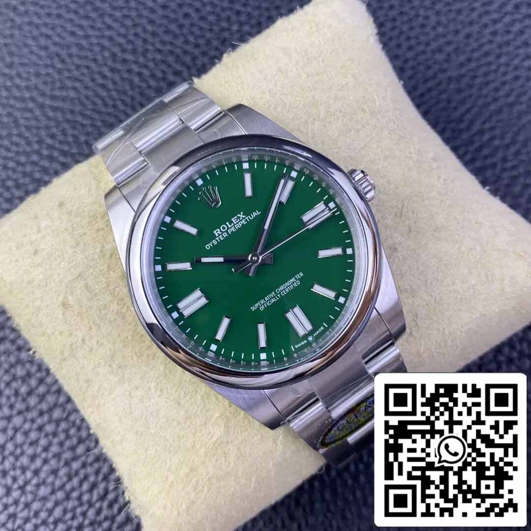 Rolex Oyster Perpetual M124300-0005 41MM 1:1 Best Edition Quadrante verde fabbrica pulita