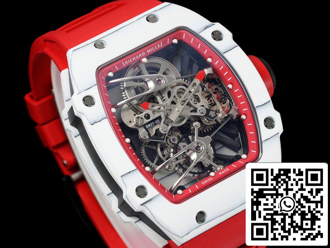 Richard Mille RM27-02 Rafael Nadal Tourbillon 1:1 Mejor Edición RM Factory Correa de Caucho Roja