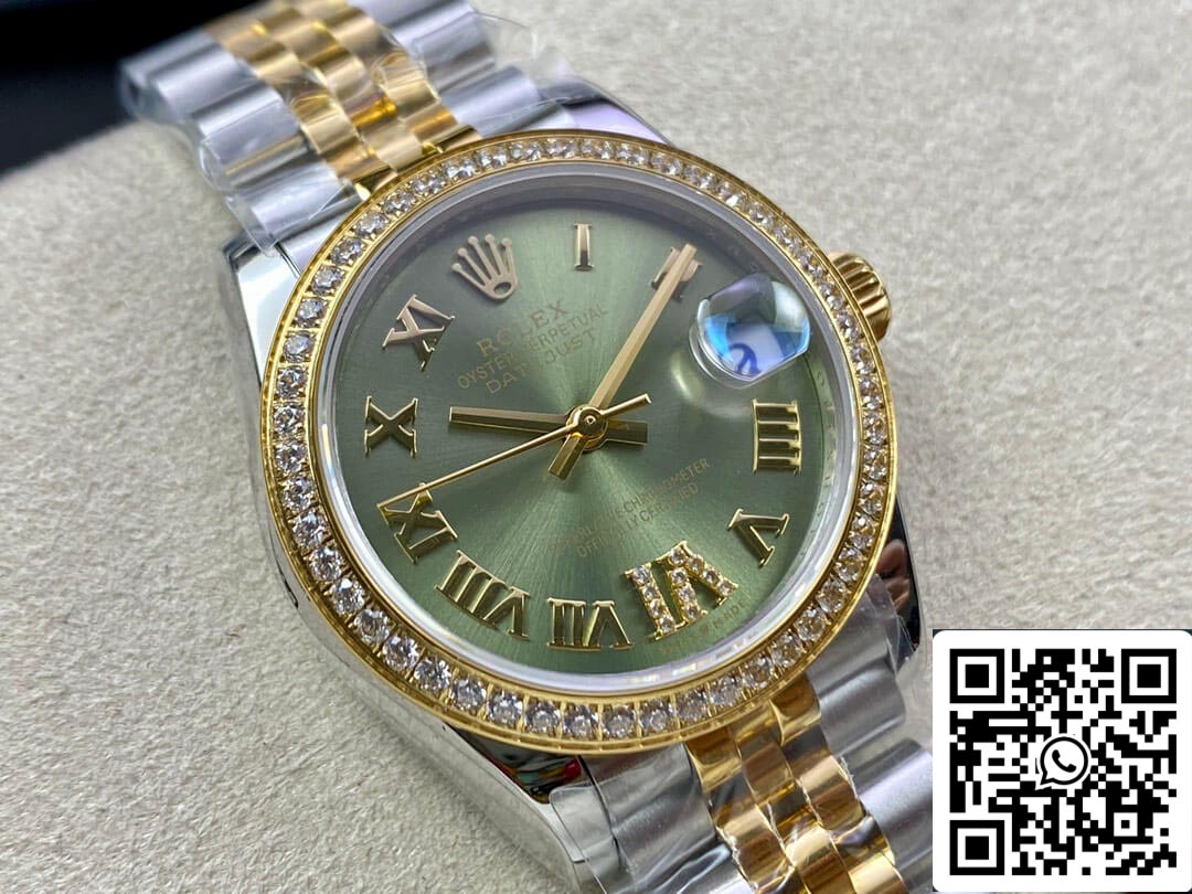 Rolex Datejust M278383RBR-0016 31MM 1:1 Best Edition EW Quadrante verde fabbrica