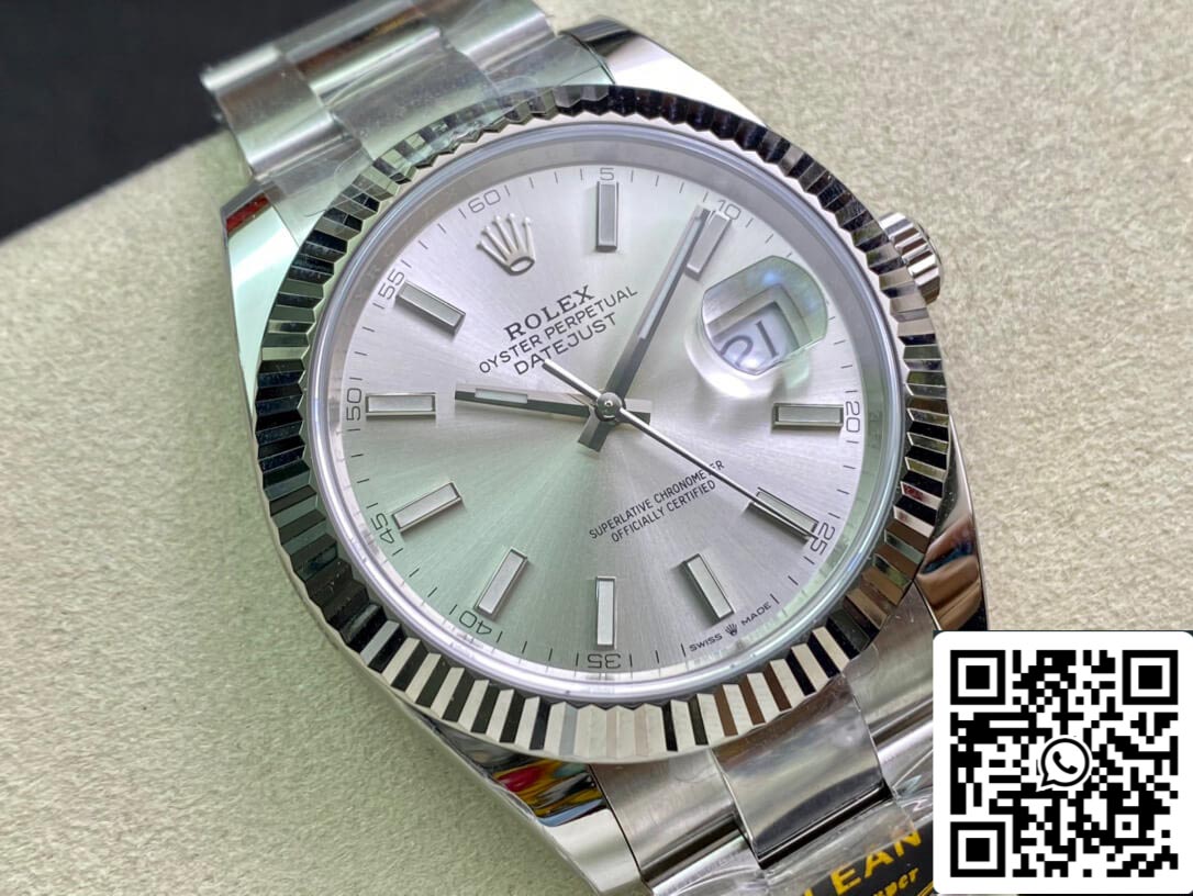 Rolex Datejust M126334-0003 41mm Oyster Strap Clean Factory White Dial