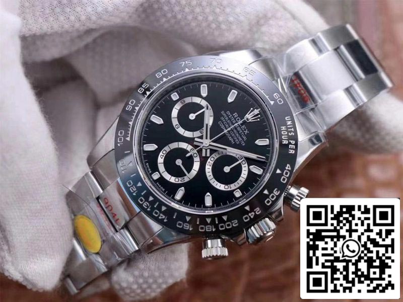 Rolex Cosmograph Daytona M116500LN-0002 1:1 Mejor Edición Noob Factory Esfera Negra Suiza ETA4130