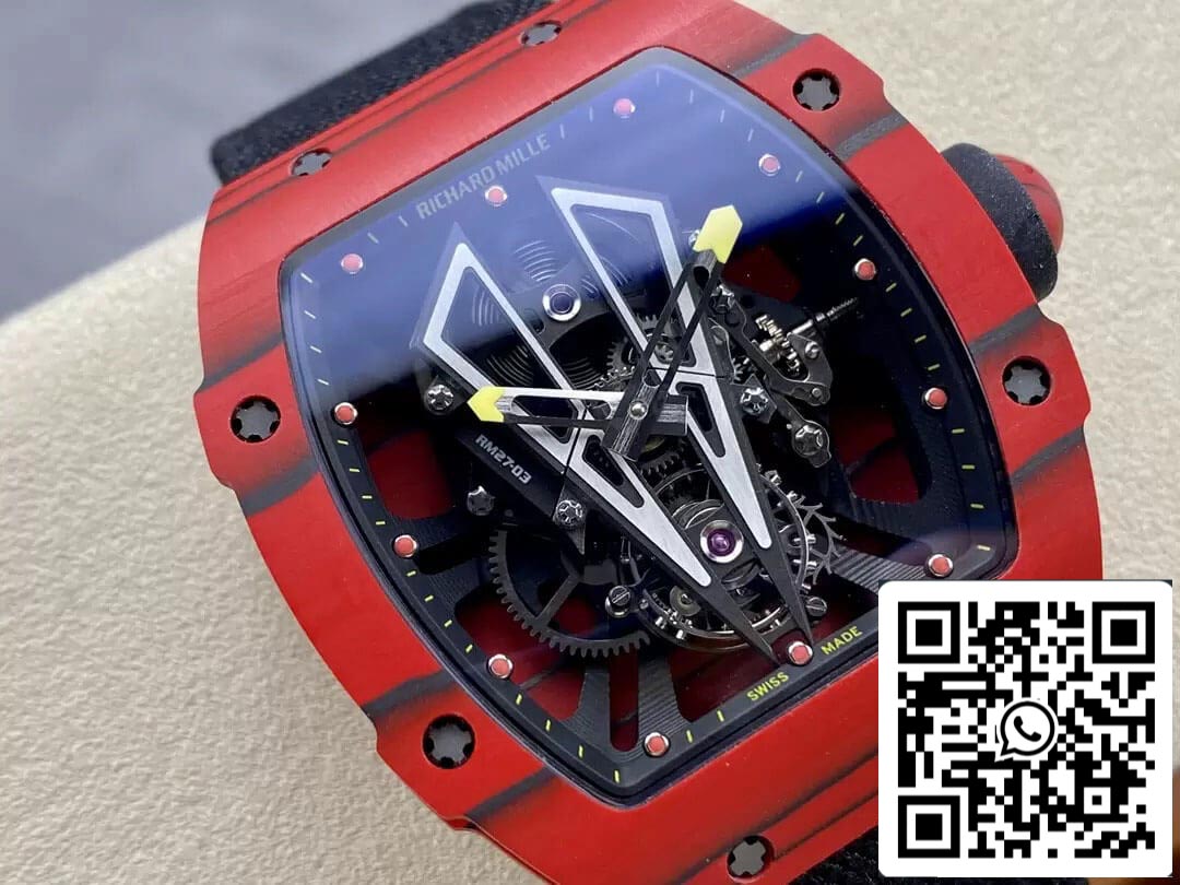 Custodia in fibra di carbonio rossa BBR Factory Richard Mille RM27-03 Tourbillon 1: 1 Best Edition