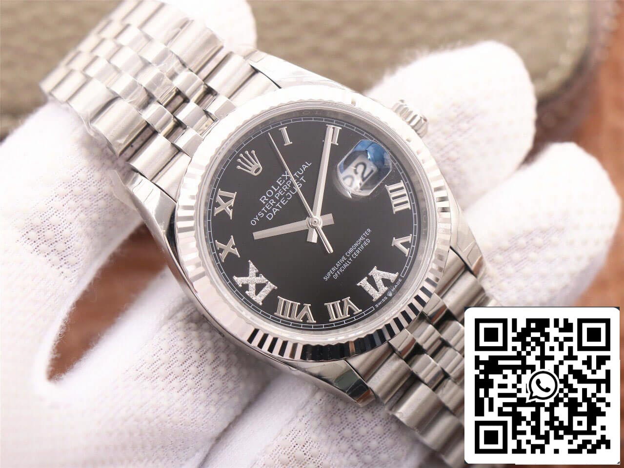 Rolex Datejust M126233 36MM 1:1 Best Edition EW Factory quadrante nero