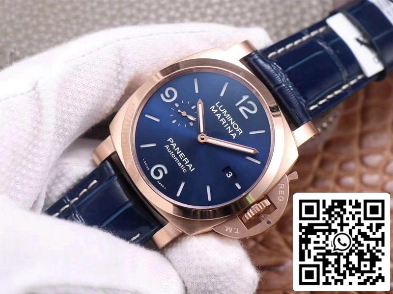 Panerai Luminor Marina Goldtech PAM01112 1:1 Mejor edición VS Factory Blue Dial Swiss P9010