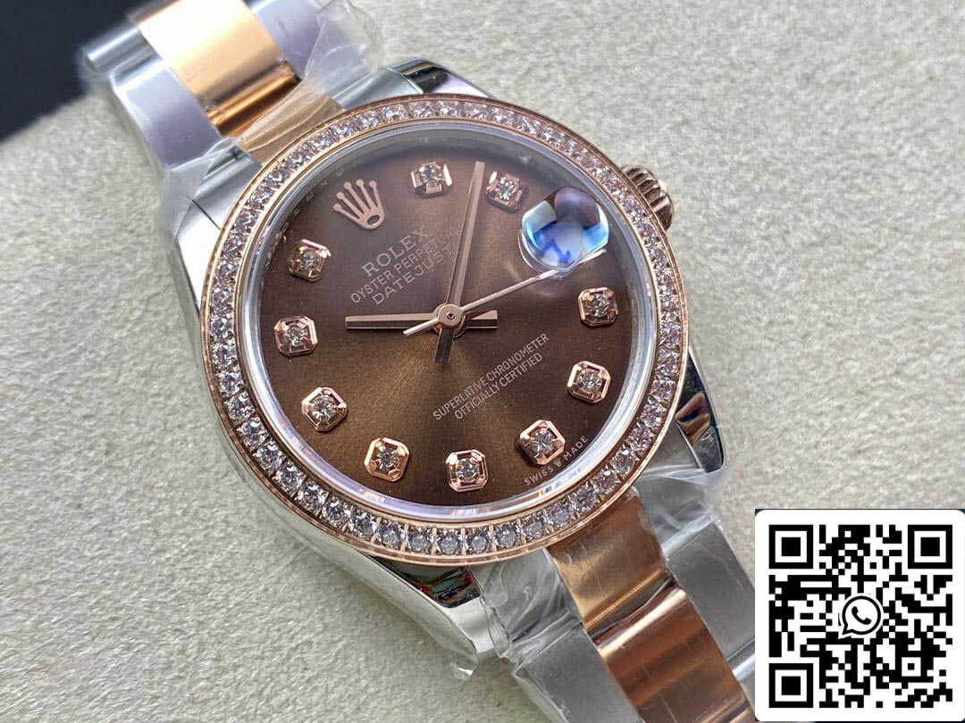 Rolex Datejust M278381RBR-0027 31MM 1:1 Mejor edición EW Factory esfera marrón