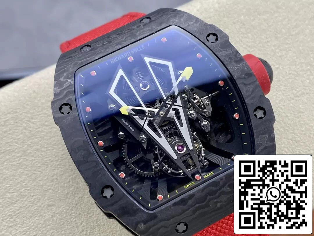 Richard Mille RM27-03 Rafael Nadal Tourbillon 1: 1 Best Edition RM Factory Cinturino rosso