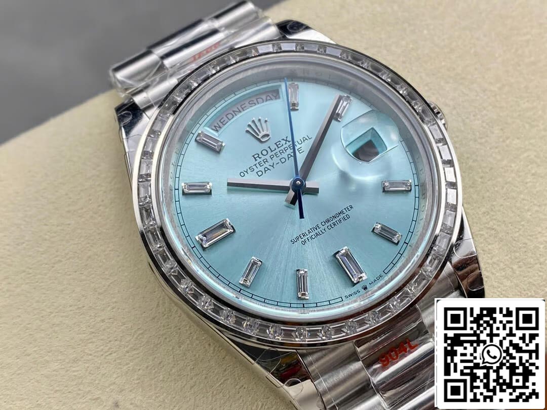 Rolex Day Date M228396TBR-0002 1:1 Mejor edición GM Factory esfera azul hielo