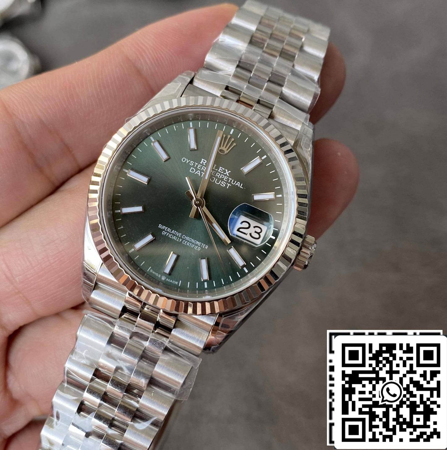 Rolex Datejust M126234-0051 36MM 1:1 Best Edition VS cinturino in acciaio di fabbrica